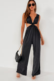 Skylar Black Cut Out Jumpsuit