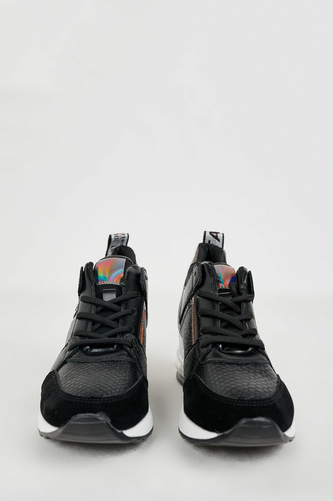 black air bubble trainers