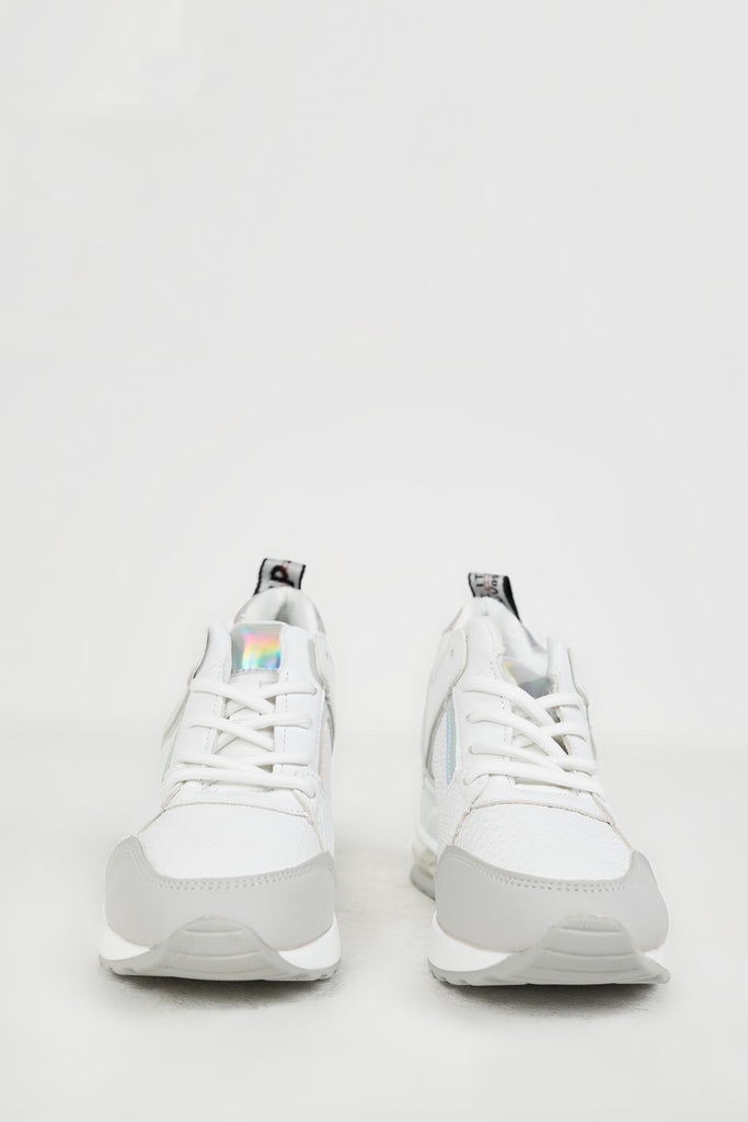 white bubble trainers