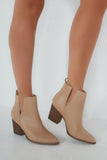 Wren Tan Faux Leather Ankle Boots