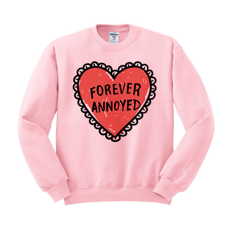 Forever Annoyed Heart Crewneck Sweatshirt