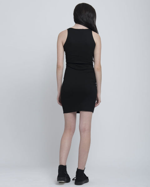 Thin Black Ribbed Mini Dress – NYLON SHOP