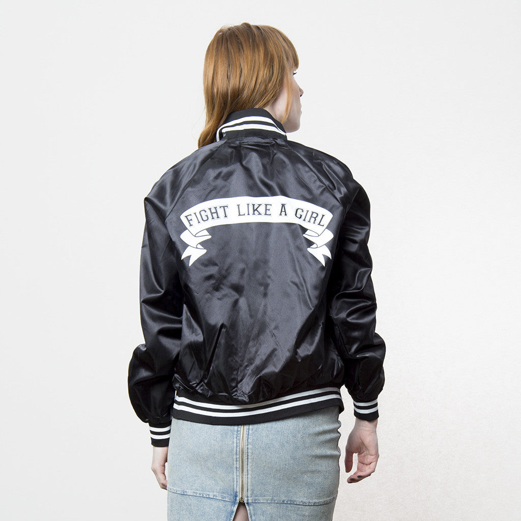 Fight Like A Girl Baseball Bomber