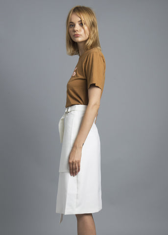 White Layered Tie Skirt – NYLON SHOP