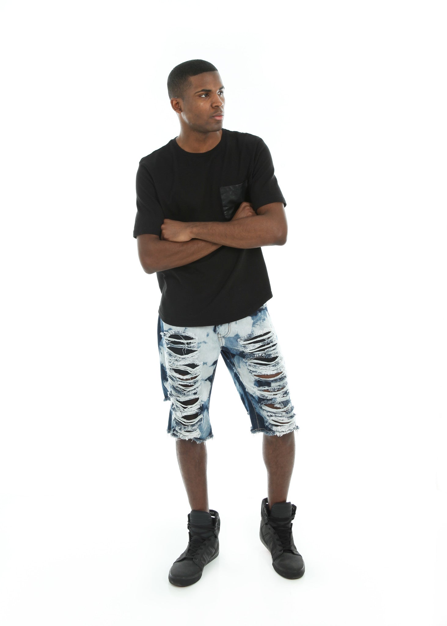extreme distressed jeans mens