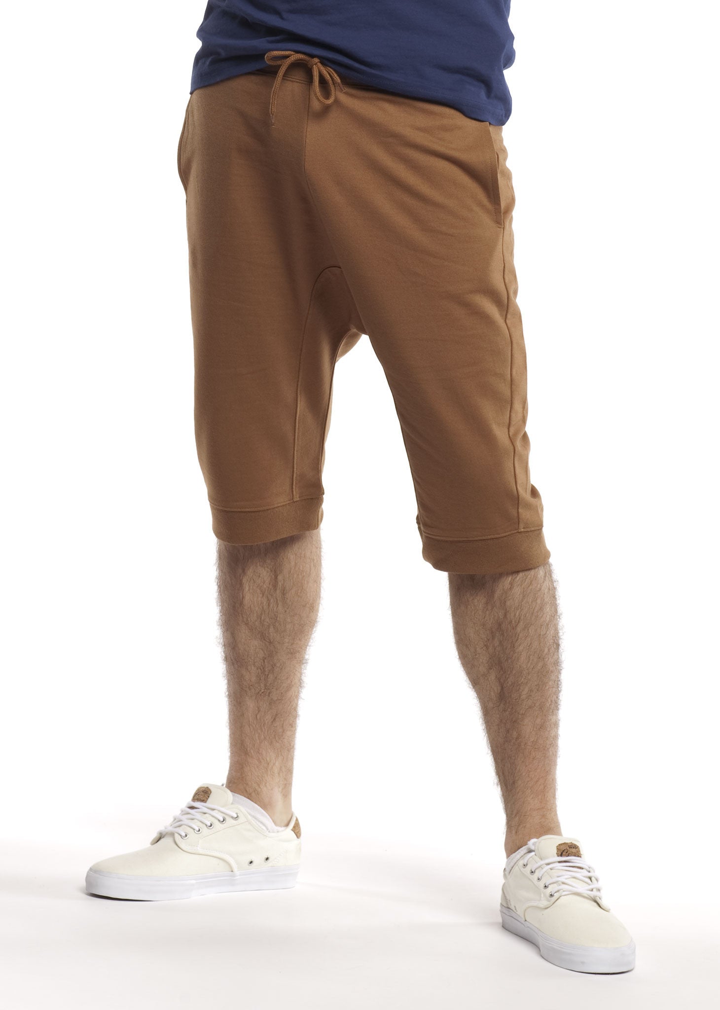 tan jogger shorts