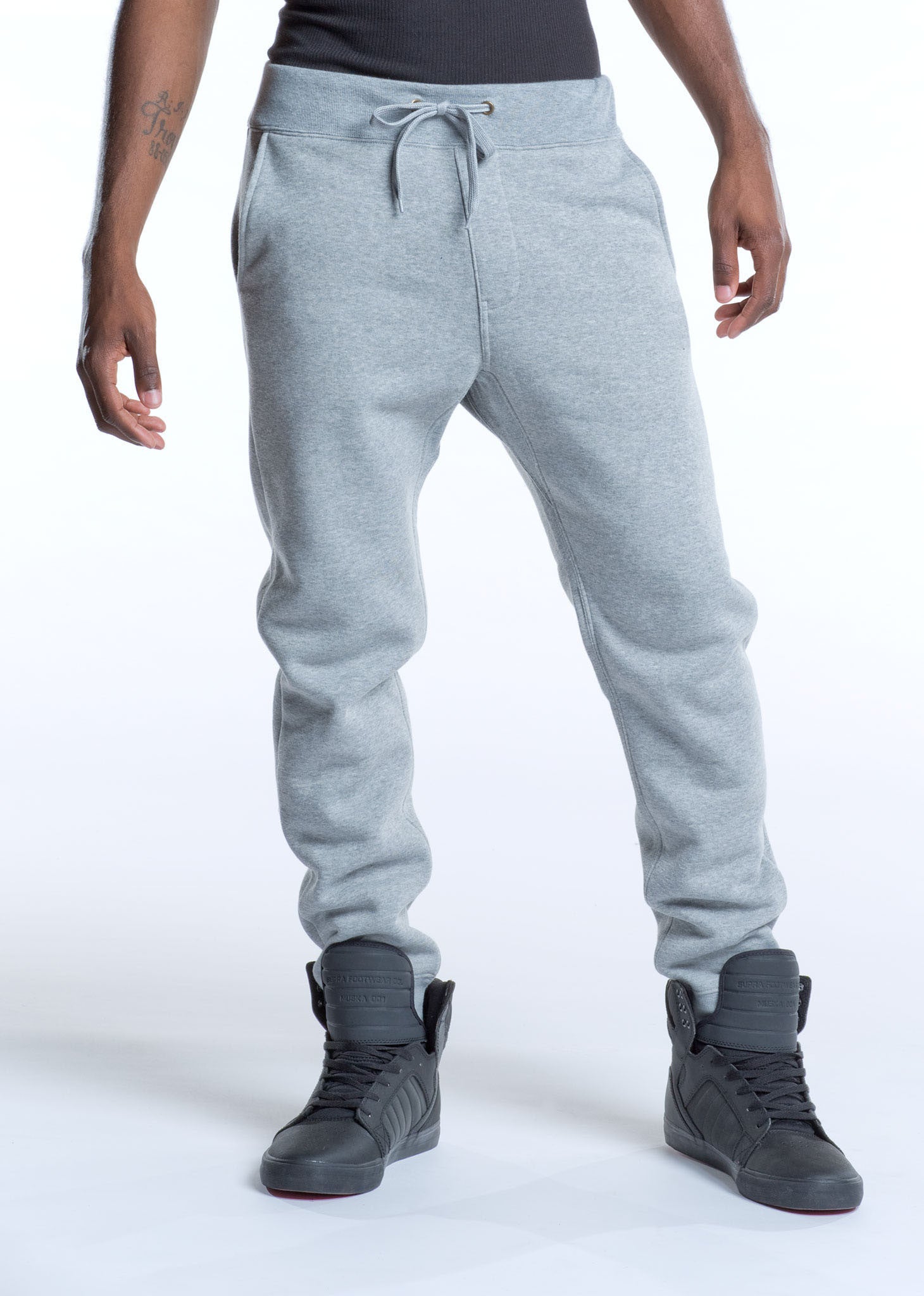 gray fleece joggers