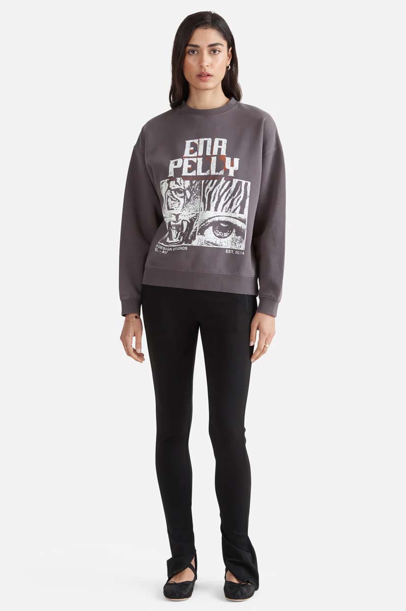 Ena Pelly Eye Of The Tiger Sweater - Charcoal – Slick Willys