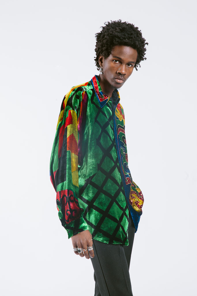 versace velvet shirt