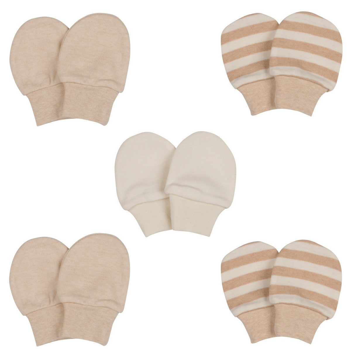 Organic Cotton Baby Mittens, 5-Pairs - Niteo Collection