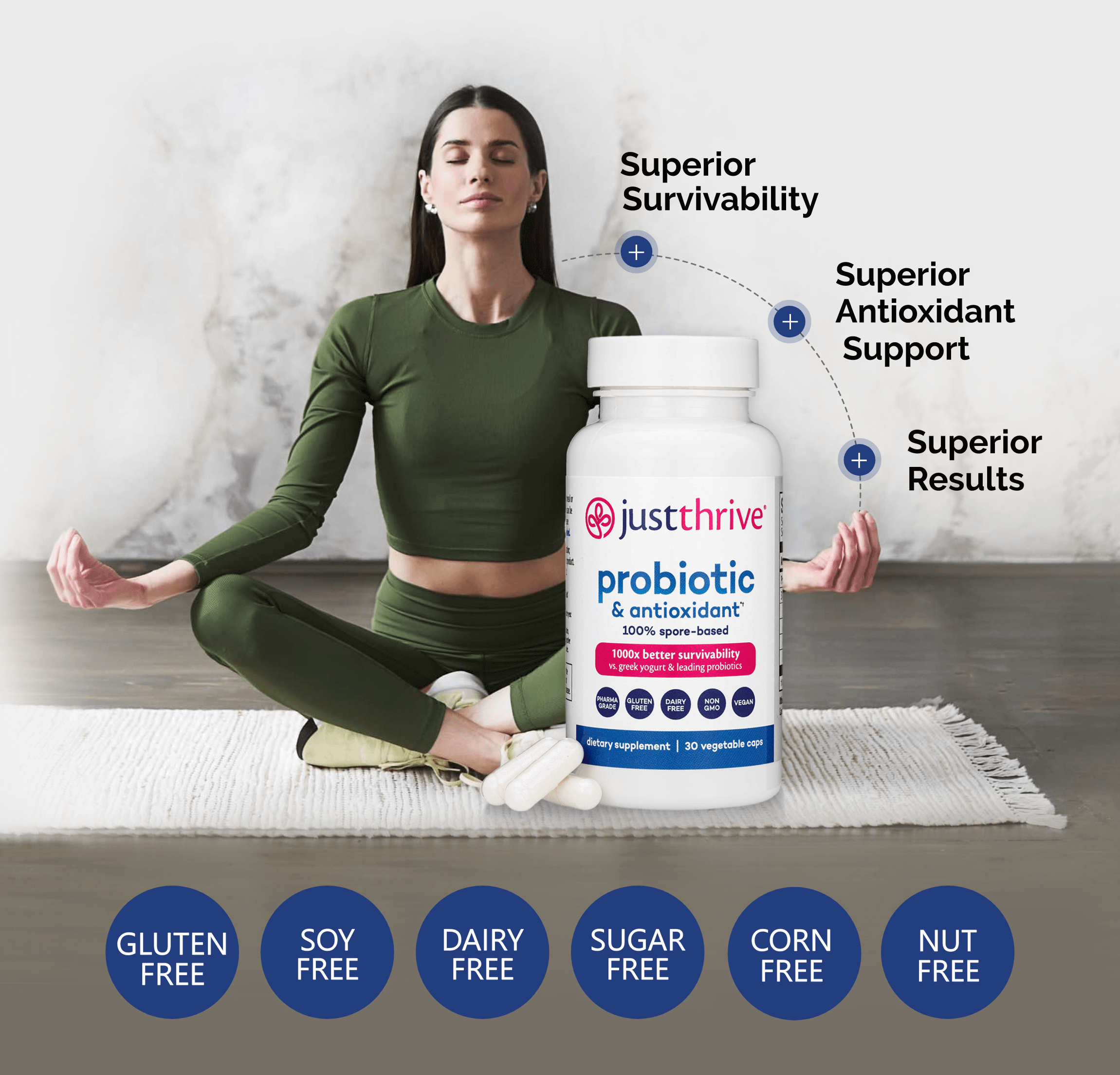 Girl with probiotic