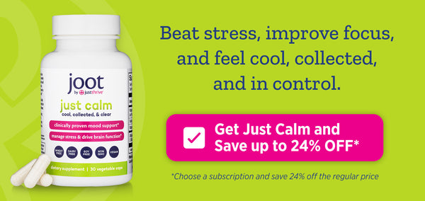 Just Calm CTA banner, save with a subscription