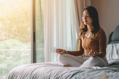 woman meditating