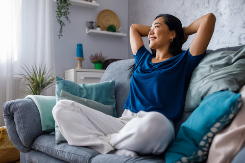 woman in a good mood