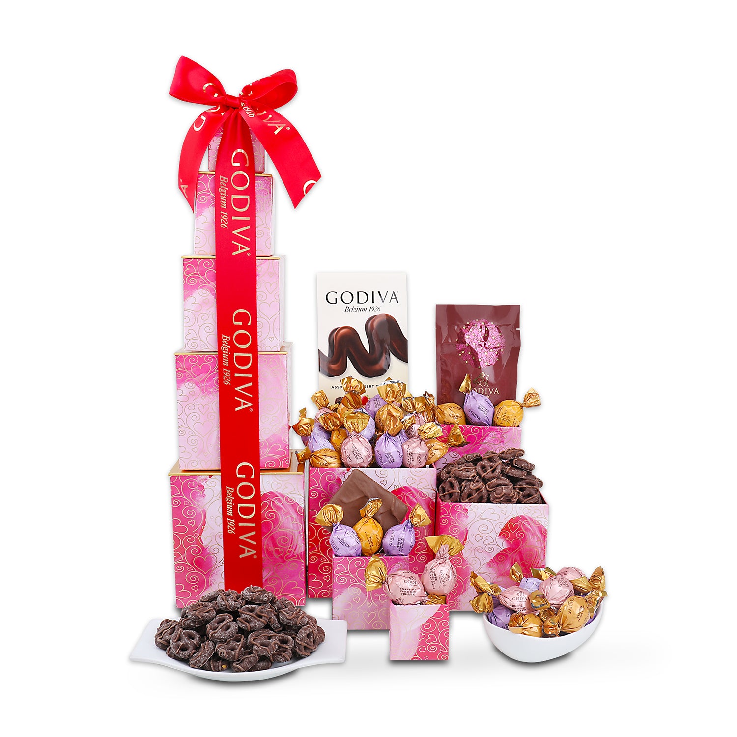 4-Tier Sweet Surprise Birthday Gift Tower, GODIVA