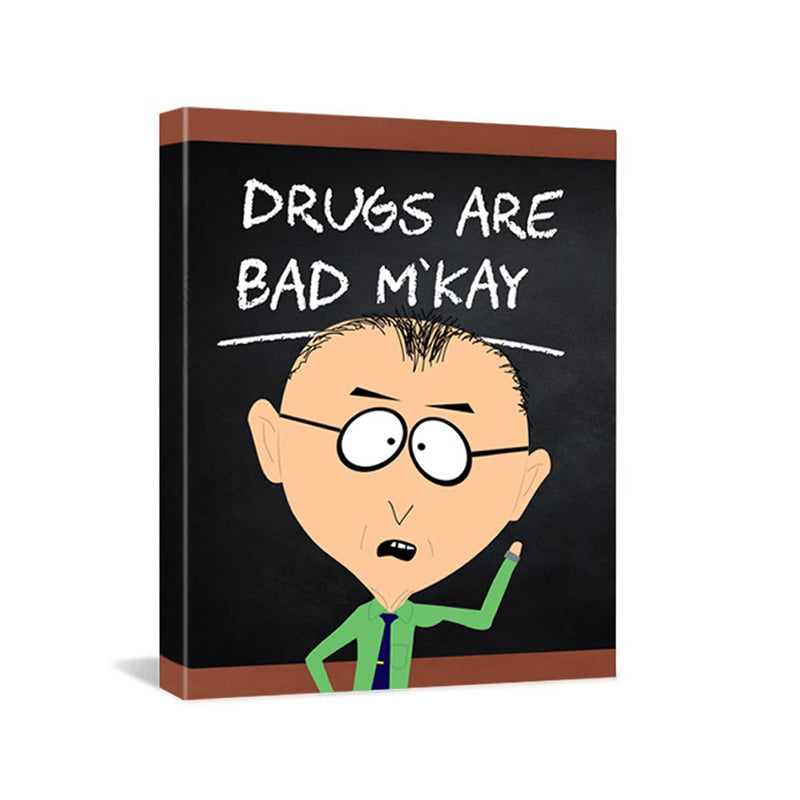 South Park Mr Mackey Drugs Are Bad Premium Gallery Wrapped Canvas South Park Shop