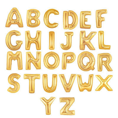 mini gold foil letter balloon