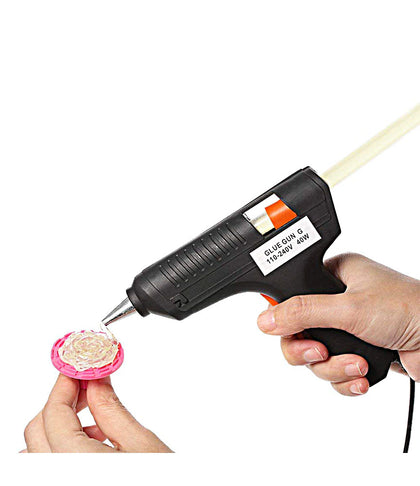 Hot Melt Plastic Glue Gun with 2 Glue Sticks for School Kids Art Craft –  Shopper52