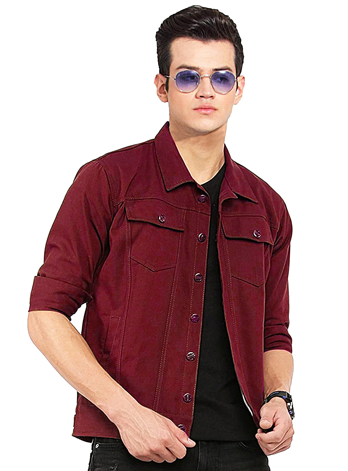 Maroon Jeans Jackets - Buy Maroon Jeans Jackets online in India