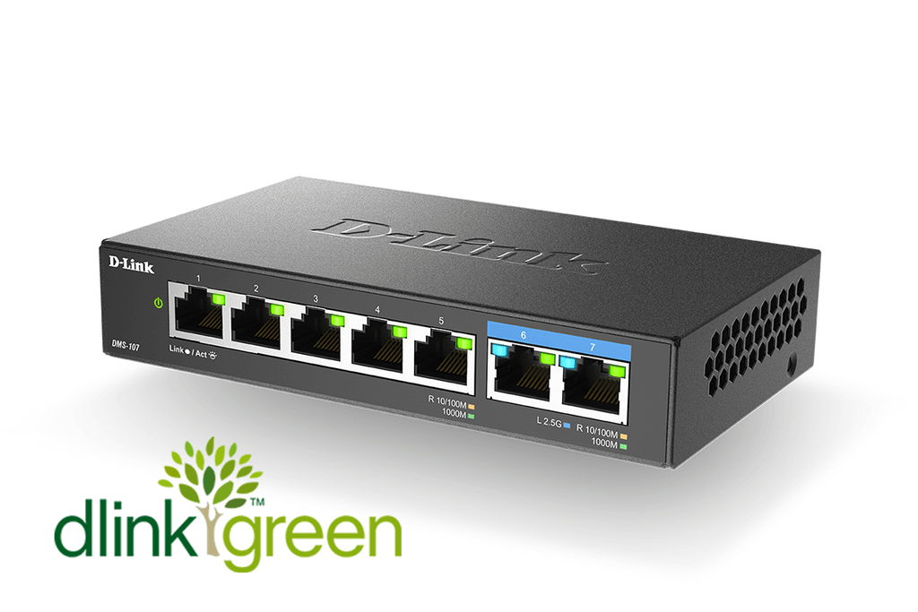 D-Link 6-Port Multi-Gigabit (1x10Gb & 5x2.5Gb) Ethernet Switch with PC –  D-Link Systems, Inc