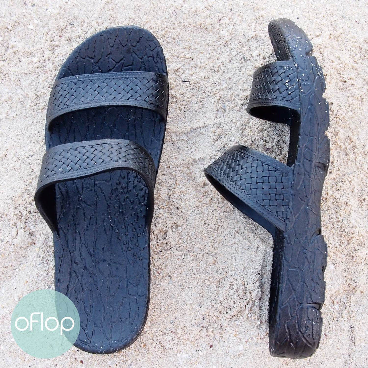Black Jane Jandals ® -- Pali Hawaii Hawaiian Jesus Sandals – oFlop