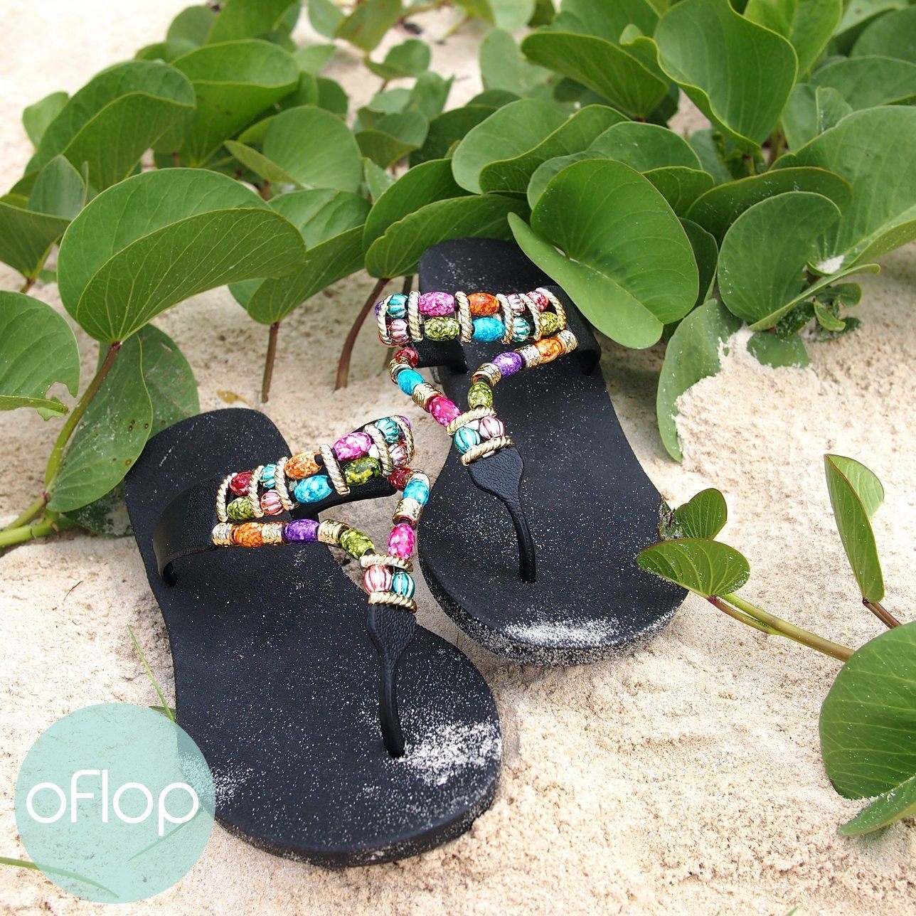 Black Sparkle Karma -- Pali Hawaii Thong Sandals – oFlop