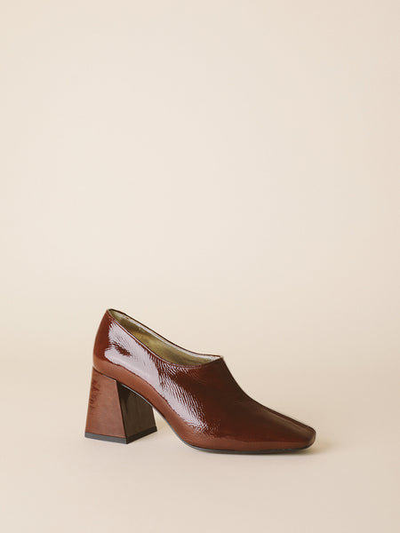 Reflex Patent Brown Pump by Suzanne Rae | THE DRIVE NEW YORK