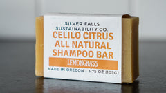 Celilo Citrus Shampoo Bar on a kitchen counter