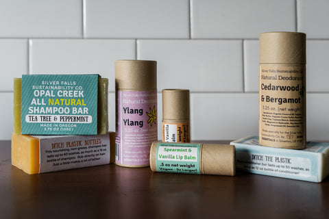 Zero-waste products on a countertop