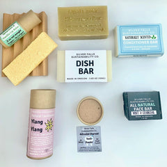 All the products in our Zero Waste Starter Pack on a table