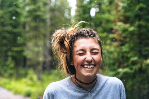 Woman smiling in nature