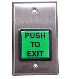 Request To Exit Pushbutton Switch, Large, Lighted, JTS-2 - Jayso Electronics