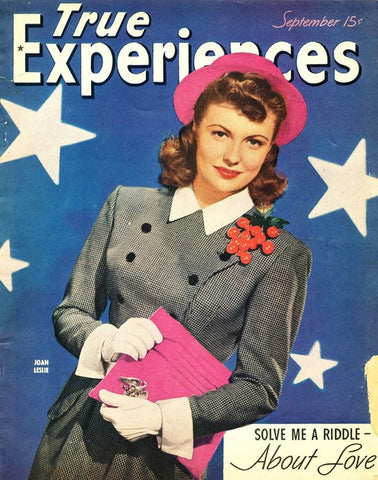 The cover of a Vintage Magazine with a woman wearing a bakelet brooch