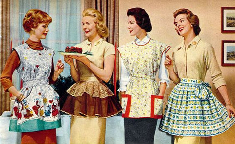 1950's women in aprons