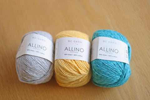 Silver, yellow and turquoise BC Garn Allino