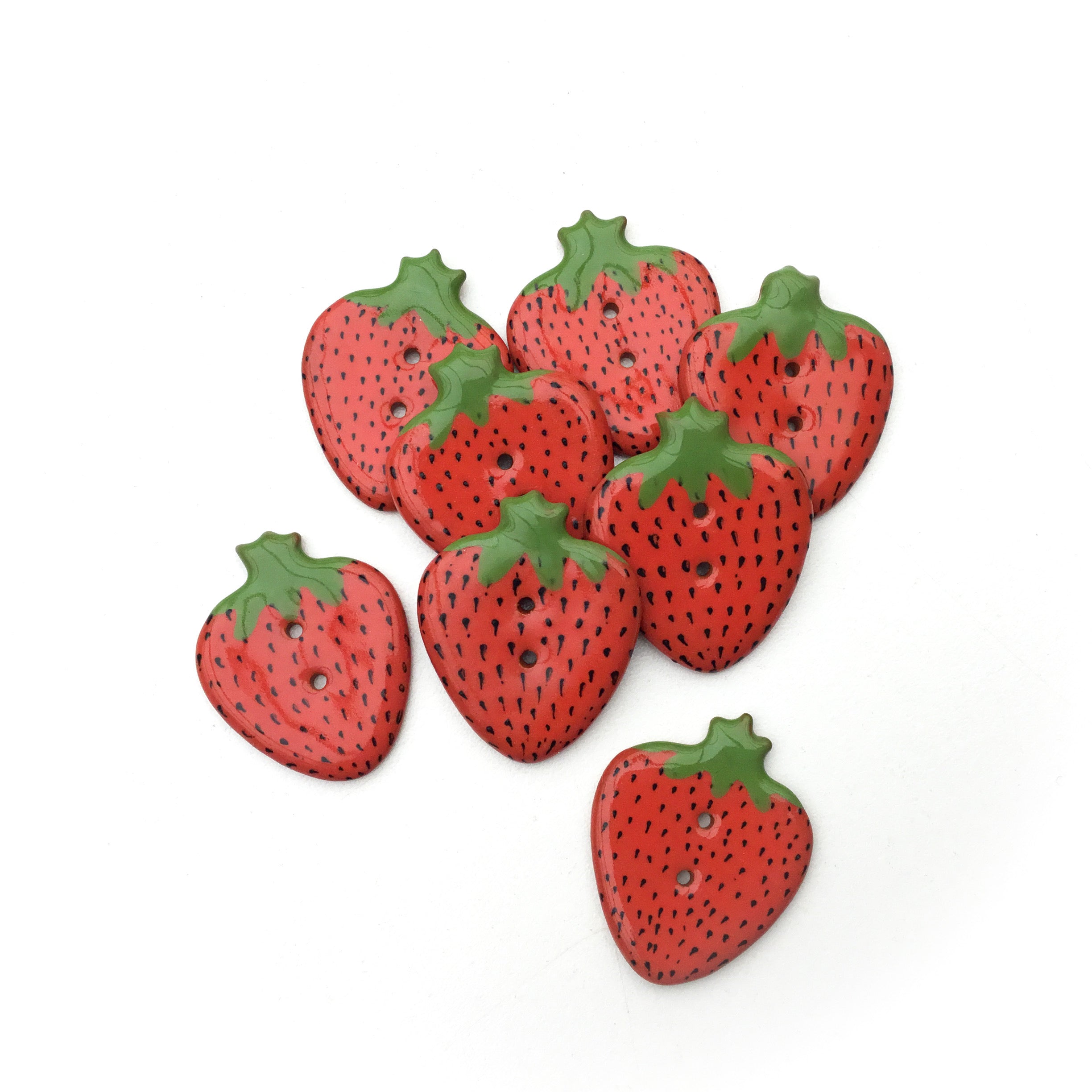 Strawberry Button - 1-1/8" x 1-3/8"