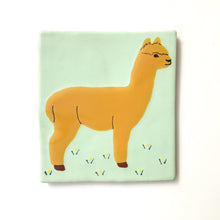 Load image into Gallery viewer, Alpaca Coasters / Alpaca Trivets - Ceramic Farmhouse Kitchen Decor