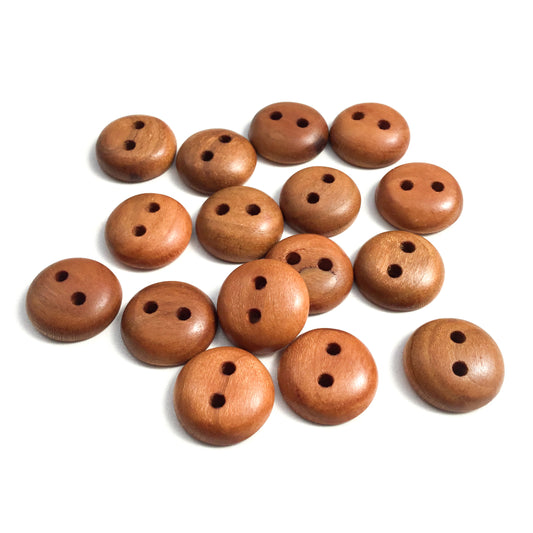 Cherry Wood Buttons - 3/4 Pillowed - 5/16 thick