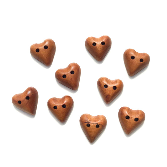 Poplar Wood Heart Buttons - 13/16 x 7/8 – Haulin' Hoof Farm Store