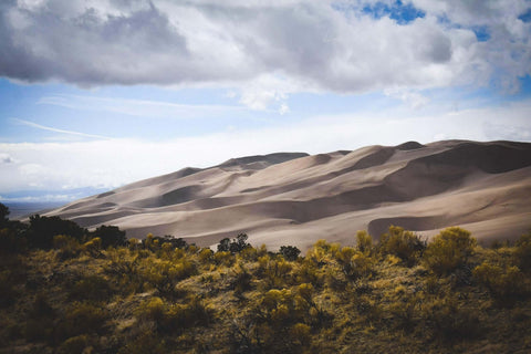 Sand dunes in the distance