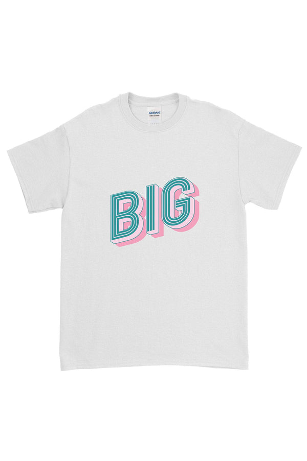 Pink and Blue Neon Sign Big Little Gildan Short Sleeve Tee - Sorority Lane