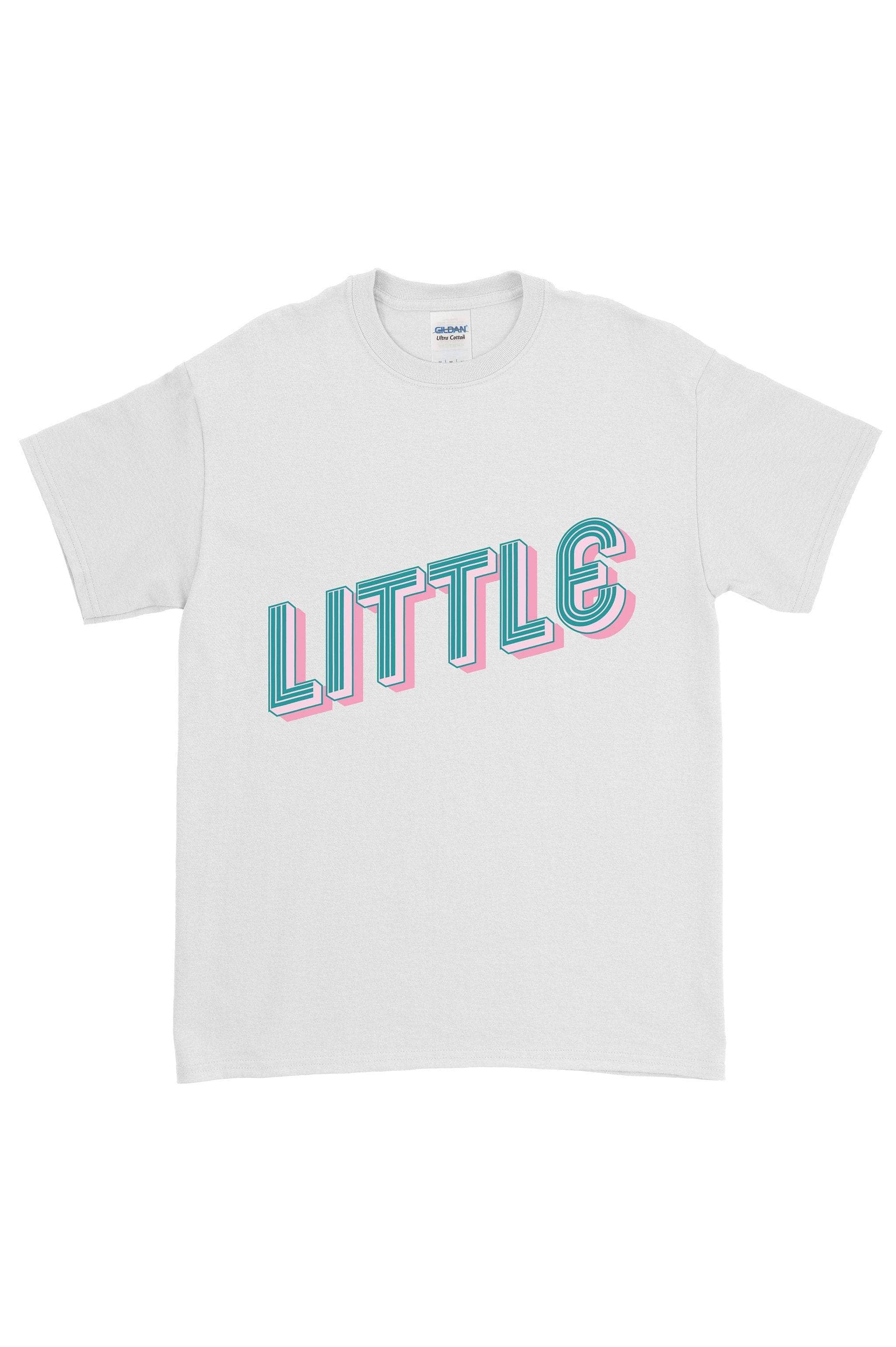 Pink and Blue Neon Sign Big Little Gildan Short Sleeve Tee - Sorority Lane