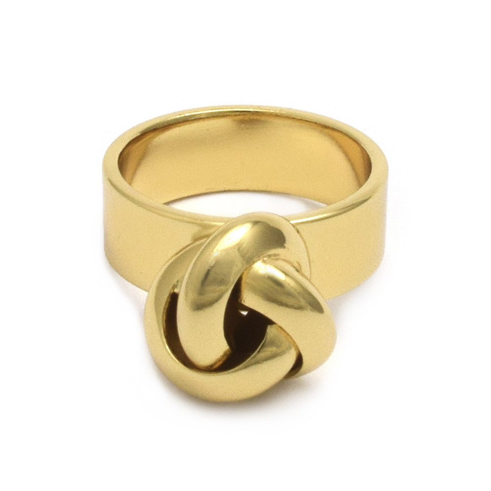 solid gold love knot ring