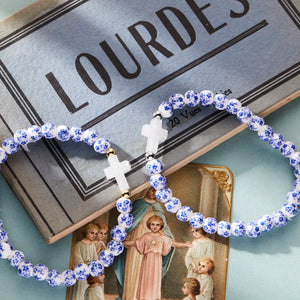 Holy Water Porcelain Cross Bracelet - Tickledpinkshoppe