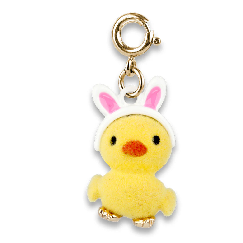 Charm It! Gold Fuzzy Bunny Ears Charm