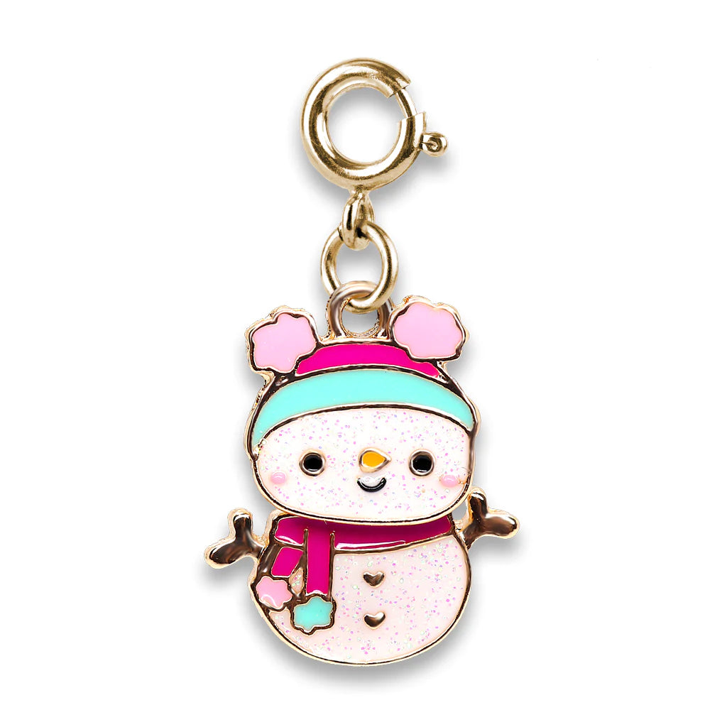 Charm It Gold Swivel Snowman Charm