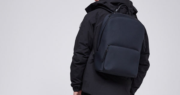 Fabric + Leather Ziptop Rucksack