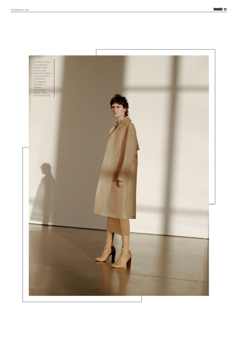 WWD fashion editorial minimal fashion style clean lines cool girl edgy style sterling silver earrings