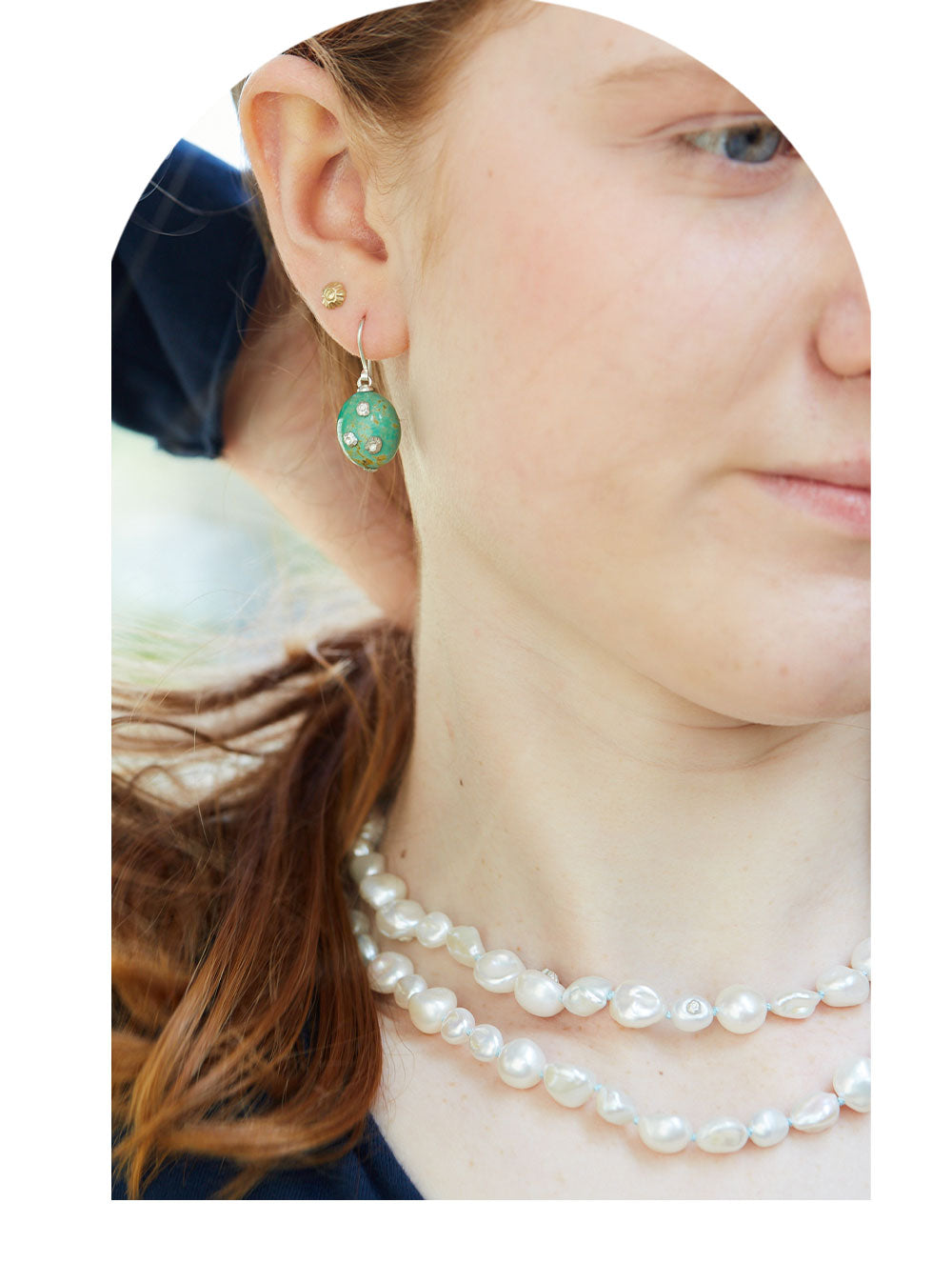Evening Star Pearl Ruthie B. Necklace with Barnacles