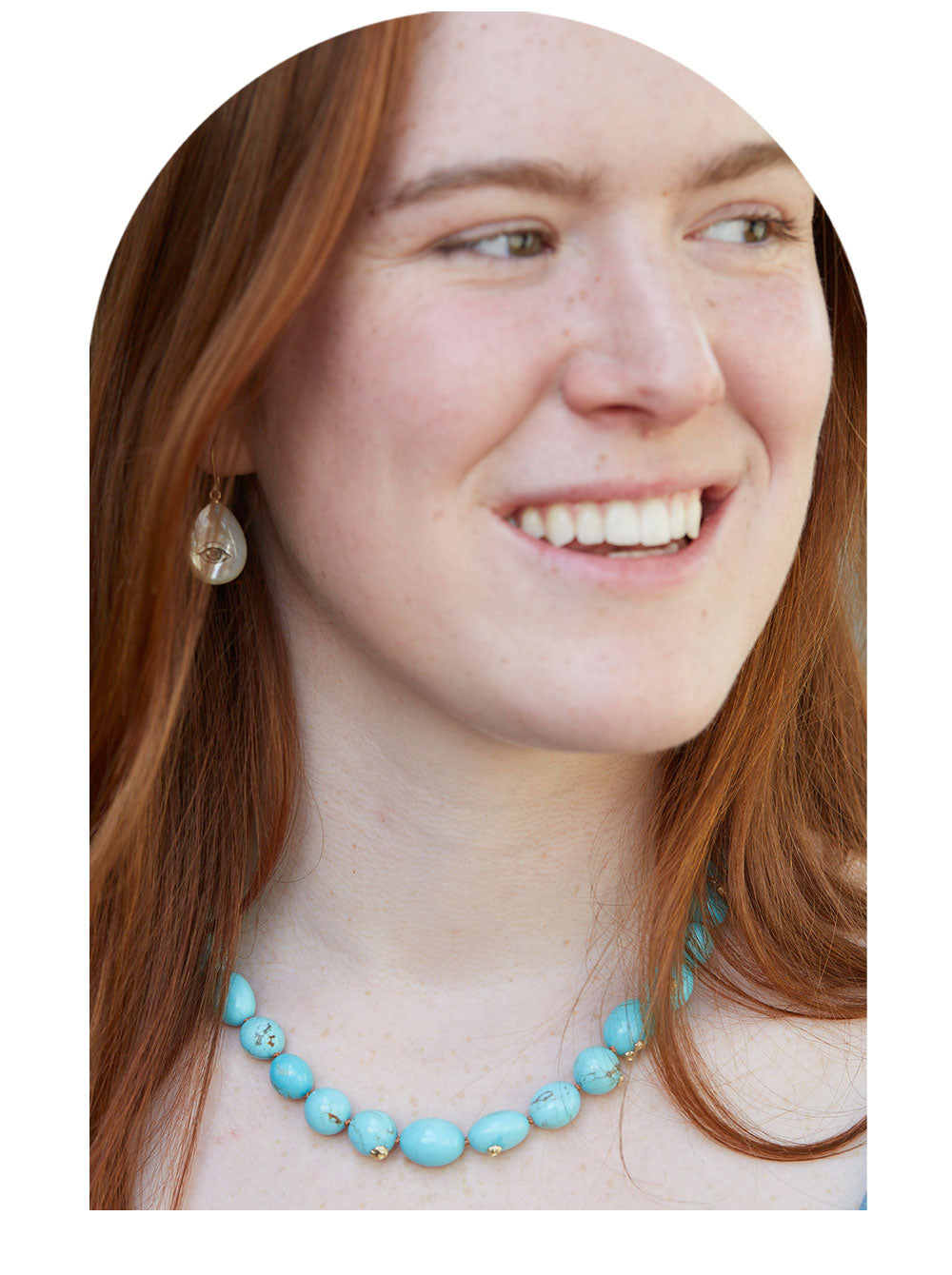 Mermaid's Crown Turquoise Ruthie B. Necklace with Barnacles